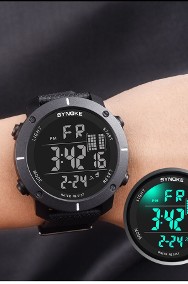 Duży zegarek elektroniczny sportowy wodoszczelny stoper Synoke cyfrowy LED męski-2