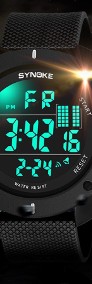 Duży zegarek elektroniczny sportowy wodoszczelny stoper Synoke cyfrowy LED męski-3