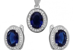 Komplet biżuterii Markizy z niebieską cyrkonią