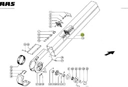 Claas Dominator 98 - szyb przenośnika rura 0006479030