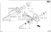 Claas Lexion 600 KOŁO PASOWE 0006287492 (Sprzęgło napędu przyrządu żniwnego)
