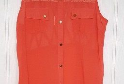 Koszula koszulka pomarańczowa M 38 L 40 lekka zwiewna tunika bluzka