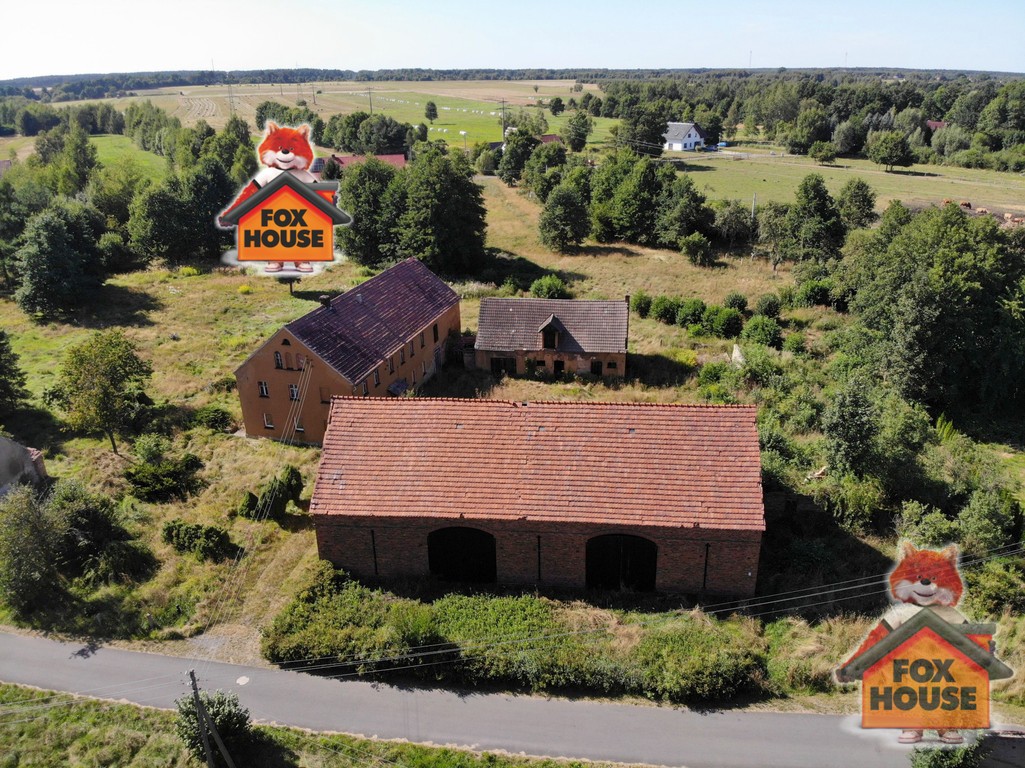 Duża działka 55 arów / dom + zabudowania gospodarcze – Wykroty