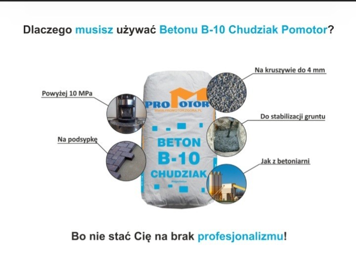 Beton B10 Chudziak, Na Podsypkę, Pod Kostkę - Gratka.pl