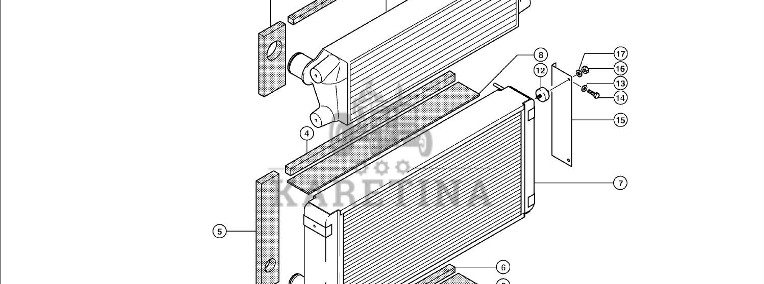 Claas Lexion 560 CHŁODNICA WODY 0007962292 (Silnik cat 3126b; układ chłodzenia)-1
