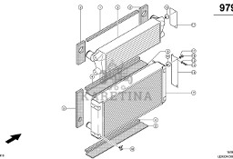 Claas Lexion 560 CHŁODNICA WODY 0007962292 (Silnik cat 3126b; układ chłodzenia)