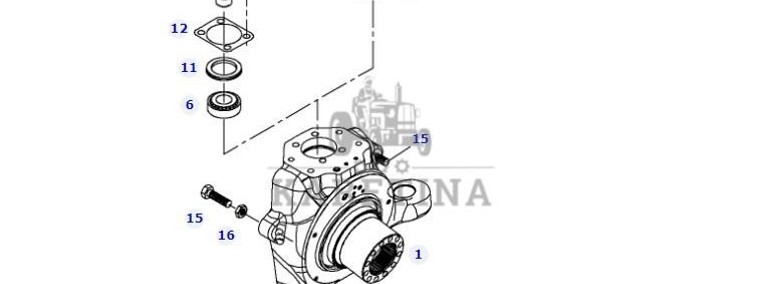 Fendt 828 S4 Vario - most przedni - zwrotnica lewa 755/137 F835300020250-1
