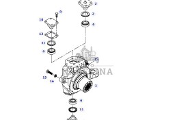 Fendt 828 S4 Vario - most przedni - zwrotnica lewa 755/137 F835300020250