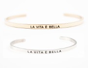2 X „LA VITA E BELLA” Oszałamiająca bransoletka "ŻYCIE JEST PIĘKNE"