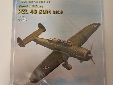 Model kartonowy samolotu liniowego PZL 46 SUM 1939, do sprzedania-1