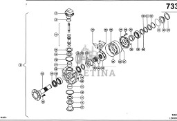 Claas Lexion 580 BLOK CYLINDRA 0001740880 (Napędzana oś kierowana "mud hog"; silnik koła)