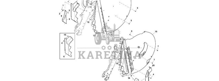 John Deere 960 - Ścianka boczna DC212407 (Rama, pokrywy, róźne)-1