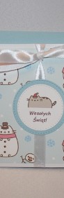 Kartka świąteczna na Boże Narodzenie dla dzieci kot Pusheen Puszin-4