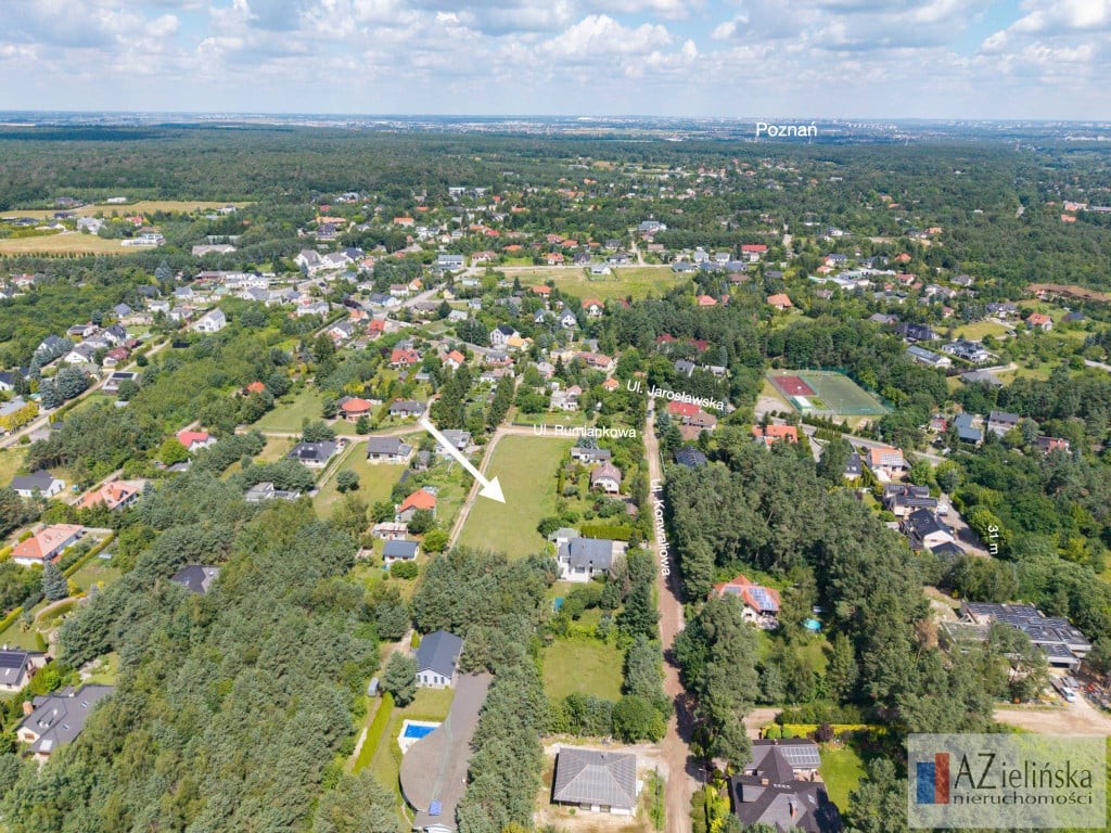 Działka Puszczykowo Górne 3 708 m² przy WPN, uzbrojenie w drodze, front 38m - Widok 4