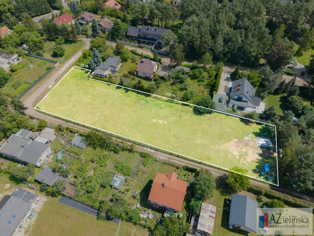 Działka Puszczykowo Górne 3 708 m² przy WPN, uzbrojenie w drodze, front 38m - Widok 5