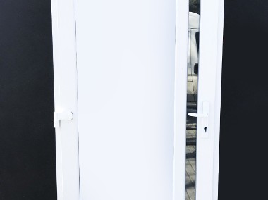nowe drzwi białe PVC 100x210 zewnętrzne wzmacniane cieple -1