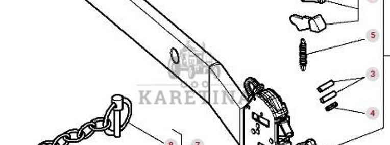 Massey Ferguson 5410 Belka Zaczepowa Prawa Lewa 4313494M91 4313495M91-1