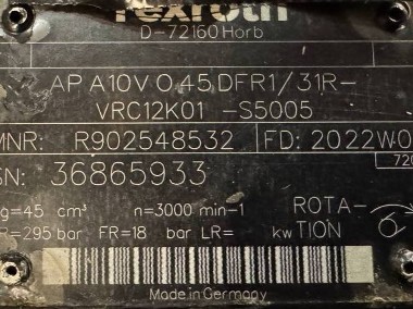 Rexroth AP A10V O 45 DFR1/31R-VRC12K01 -S5005 ( R902548532 ) Pompa hydrauliczna-2