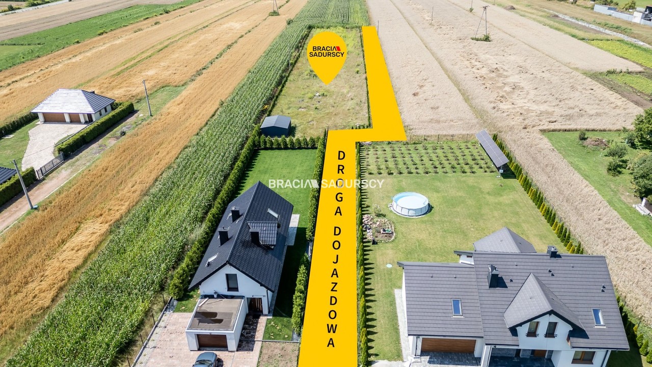 Ogrodzona działka 917 m² Glinik - Widok 2