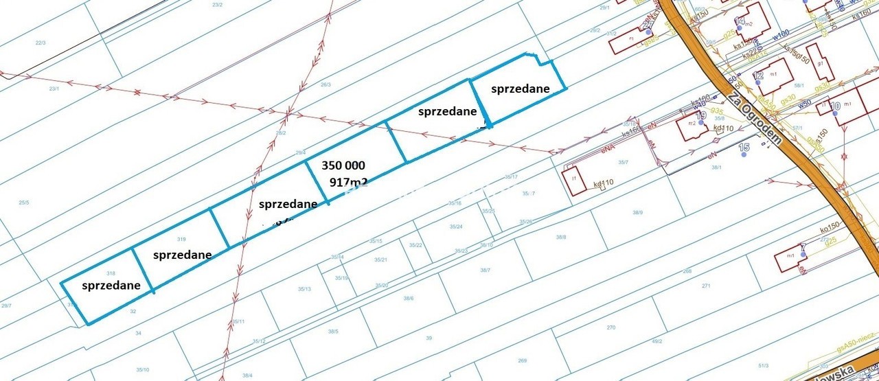 Ogrodzona działka 917 m² Glinik - Widok 3