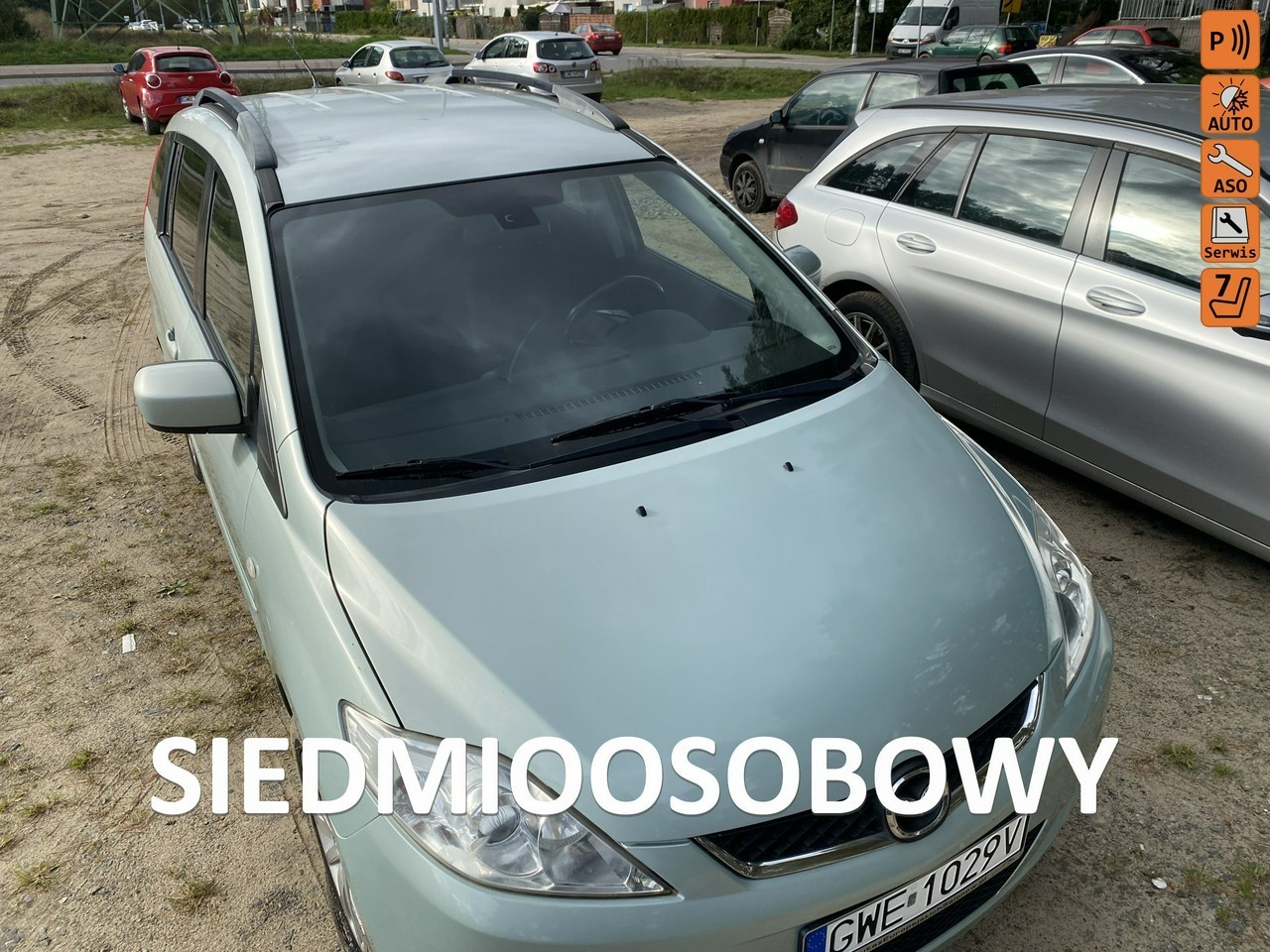 Mazda 5 Benzyna, klimatronik, 7 miejsc, czujniki parkowania