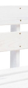 vidaXL Ogrodowa ławka z palet, drewno, biała 45759-4