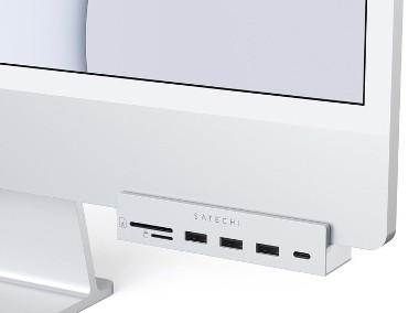 SATECHI adapter do iMac 24/Studio Display22 Hub USB-C, USB-A, SD CLAMP-1