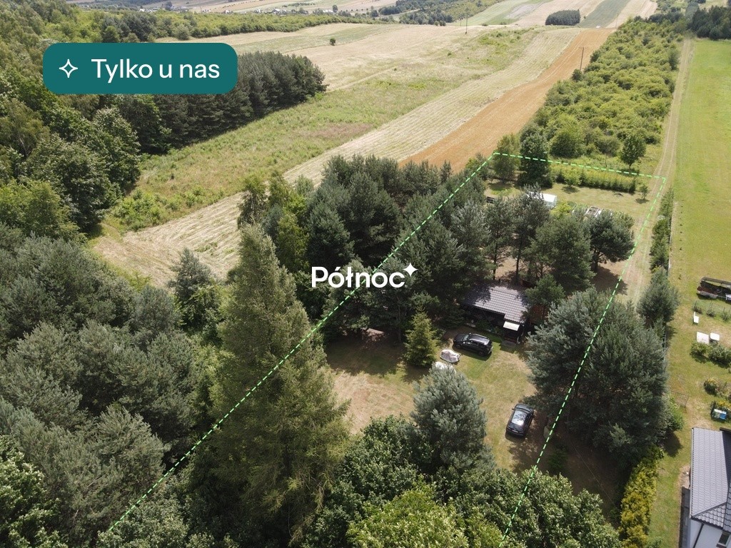 Działka z domkiem holenderskim, okolice Wolbromia