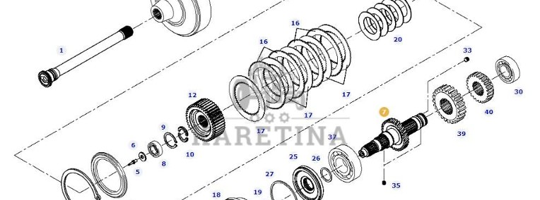 Fendt 414 Vario - obudowa kosza sprzęgła 716150220050-1