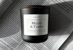 świeca sojowa 260 ml zapach Myrrh&Tonka drewniany knot