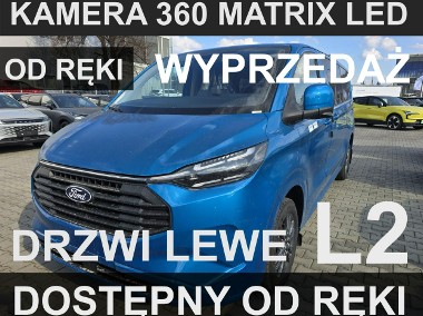 Ford Transit Custom Limited 150KM DrzwiLewe Matrix Led Kamera 360 od ręki 9-os. 2152zł-1
