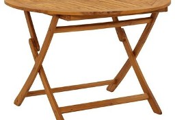 vidaXL Składany stół ogrodowy, 110 cm, lite drewno akacjoweSKU:316844*