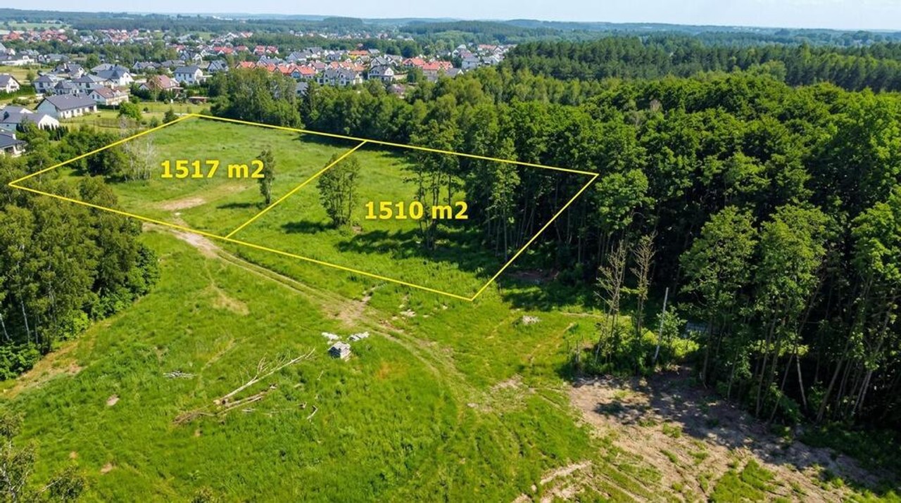Działka budowlana 1510 m² MPZP Opypy, grodziski