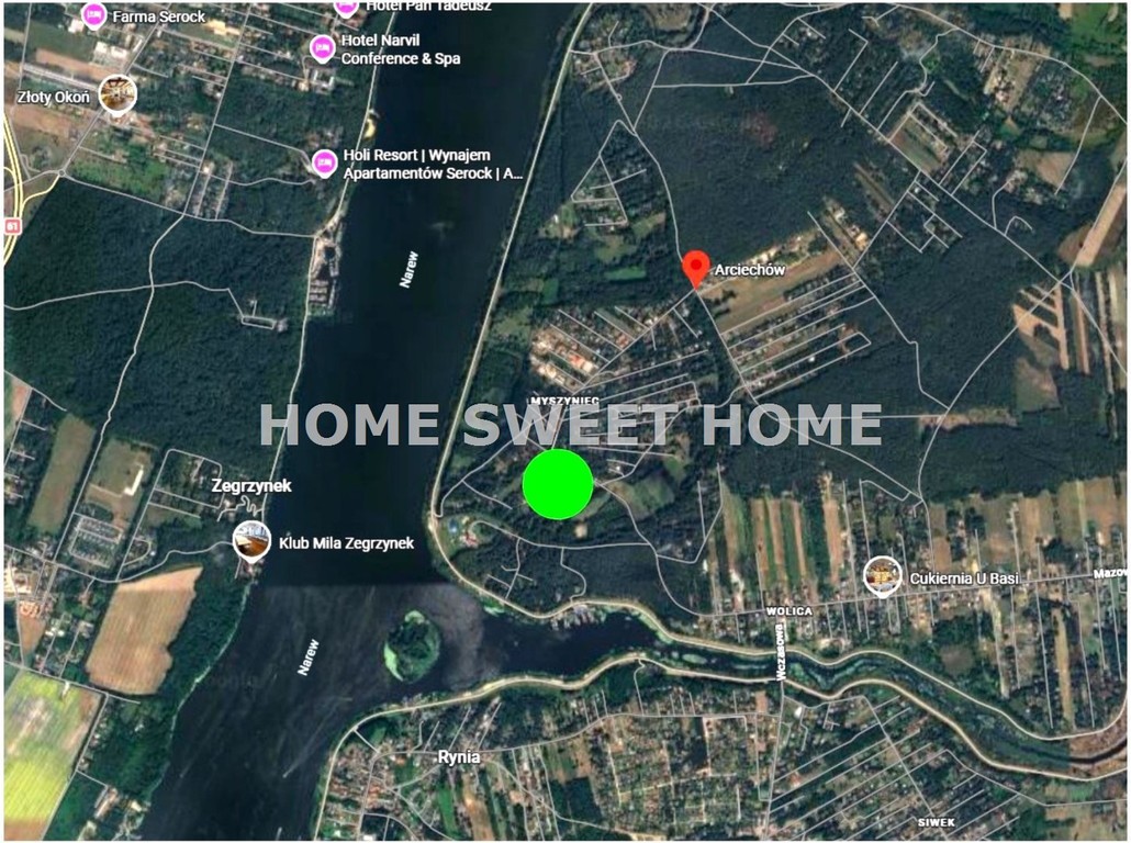 Działka budowlana 940 m² z MPZP -Arciechów-Narew - Więcej