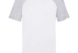 T-shirt baseball kolor biały/szary FRUIT of the LOOM (CH Land Warszawa)