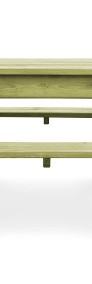 vidaXL Stół piknikowy z ławkami, 90x90x58 cm, impregnowana sosna 45148-3