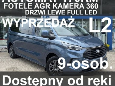 Ford Transit Custom 170KM A8 DrzwiLewe Fotele AGR Full Led Niska Cena od ręki 9-os. 2207-1