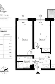 Mieszkanie 52,62m2, 3pokojowe z balkonem/ Wrocław Psie Pole Poświętne-2