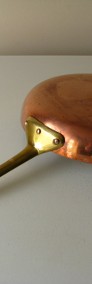Patelnia miedziana z mosiężnym uchwytem średnica 18 cm -4