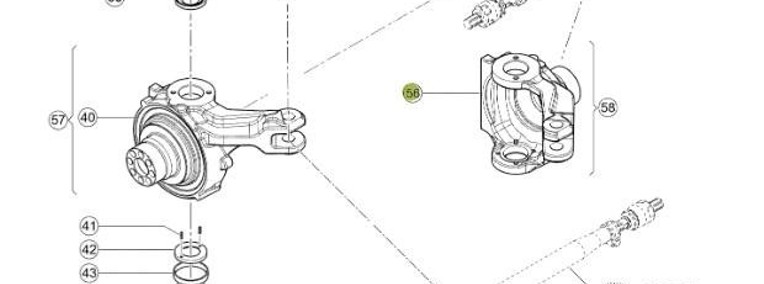 Claas Jaguar 970 - tylna oś napędowa - zwrotnica LEWA 0001319340-1