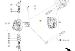 Claas Jaguar 970 - tylna oś napędowa - zwrotnica LEWA 0001319340