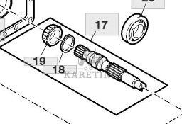 John Deere 9780CTS 9780i CTS 2005rok Wałek Pompy Hydrostatycznej AZ56794