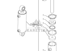 New Holland T6090 Siłownik podnośnika double acting, 50mm rod, 90mm bore, 200mm stroke 47136721