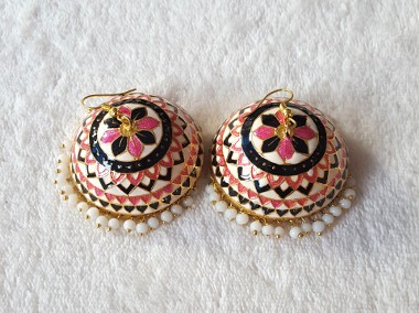 Duże kolczyki indyjskie jhumki jhumka orient dzwonki etno boho bohemian-1