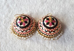 Duże kolczyki indyjskie jhumki jhumka orient dzwonki etno boho bohemian