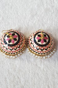 Duże kolczyki indyjskie jhumki jhumka orient dzwonki etno boho bohemian-2