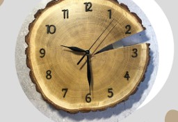 Drewniany zegar 30 cm z plastra drewna