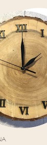 Drewniany zegar 30 cm z plastra drewna-3