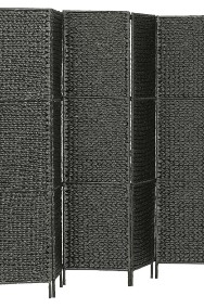 vidaXL 5-panelowy parawan pokojowy, czarny, 193x160 cm, hiacynt wodny 247352-2