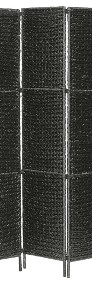 vidaXL 5-panelowy parawan pokojowy, czarny, 193x160 cm, hiacynt wodny 247352-3